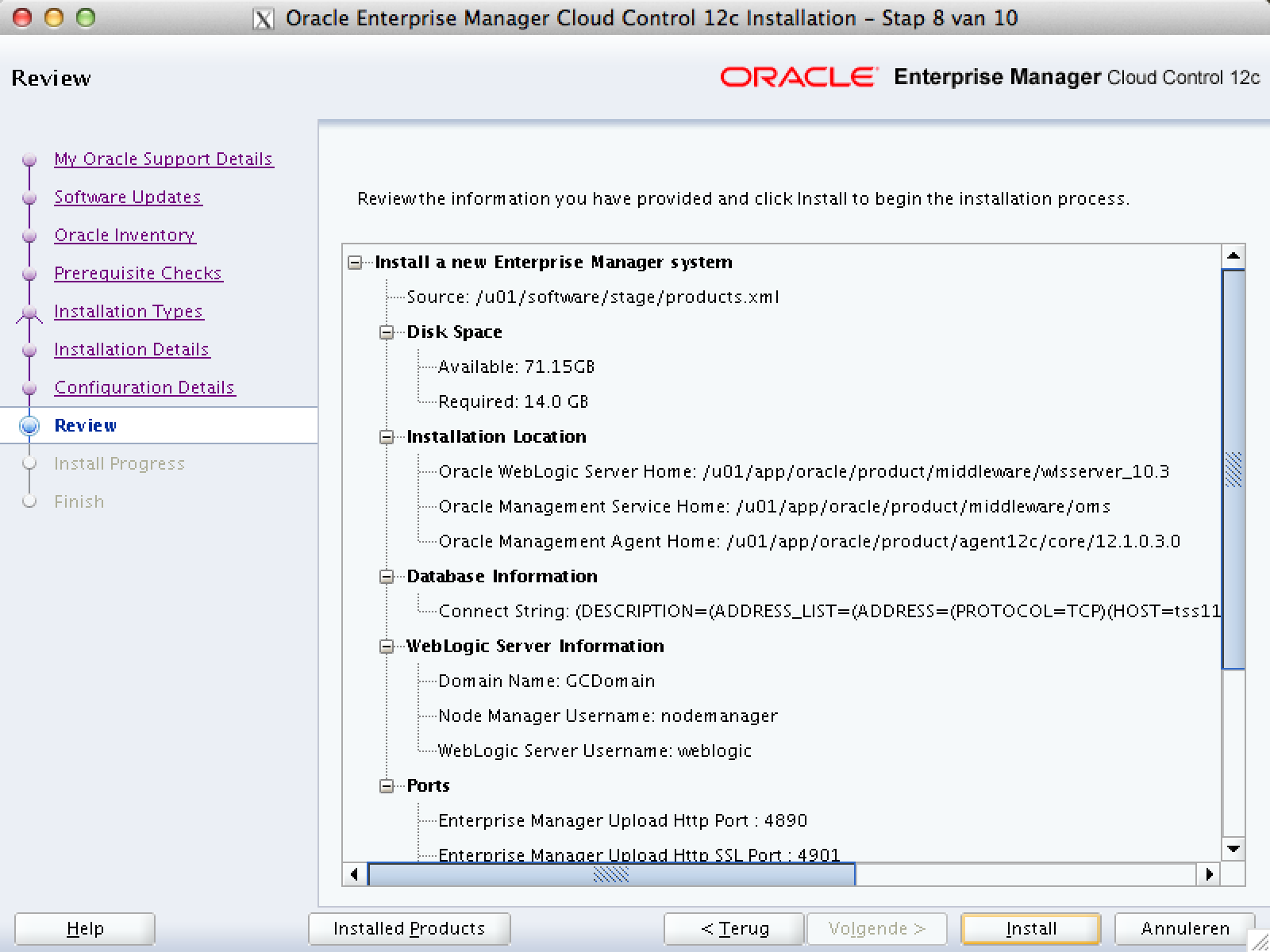 Installation Enterprise Manager Cloud Control 12c Release 3 12.1.0.3