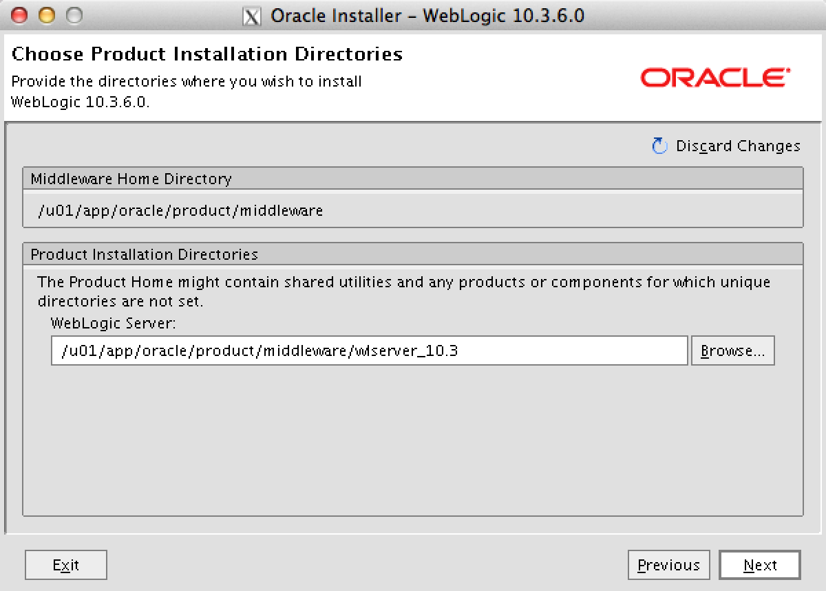 Installation Oracle Weblogic 10.3.6